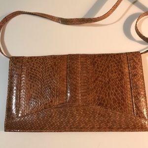 Vintage snakeskin clutch/crossbody purse
